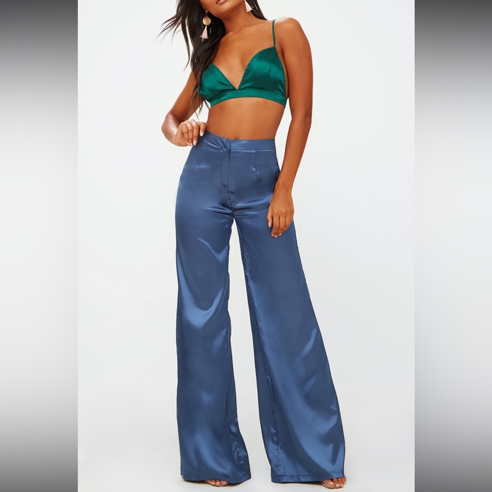 Satin Wide Leg Pants
